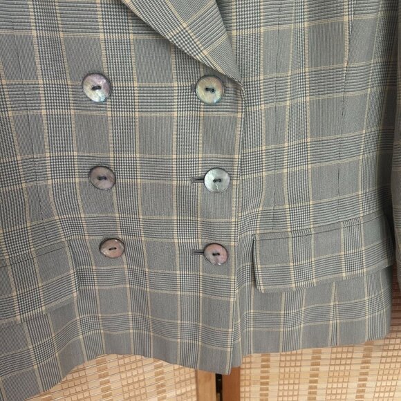 Grey Vintage Plaid Blazer - Picture 3 of 10
